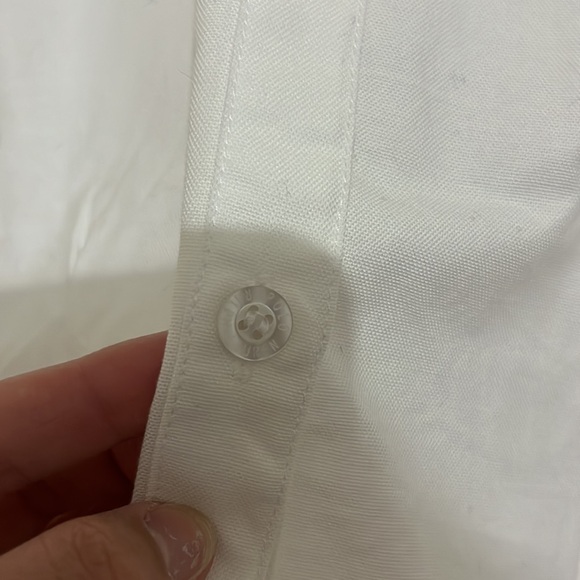 Ralph Lauren Polo Button Down Blouse White with Pink logo - Picture 4 of 6